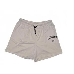 Manfinity Athletic Shorts Mens XXL White California USA Elastic Waist 34x5